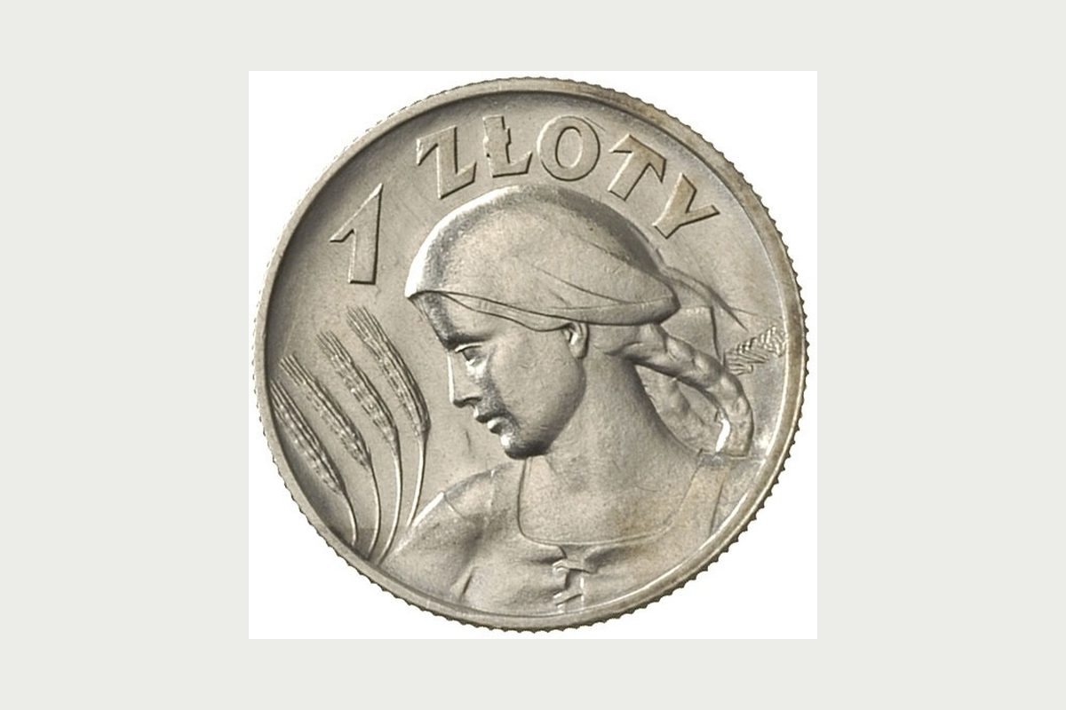 Historyczna moneta 1 złoty z II Rzeczypospolitej.